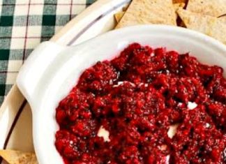 Cranberry Salsa Cream Cheese Appetizer