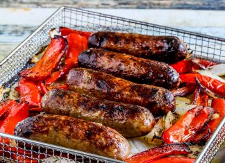 Air Fryer Sausage and Peppers