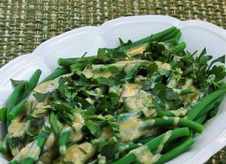 Green Beans with Tahini and Lemon