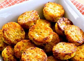 Cheesy Baked Cauliflower Tots (Video)