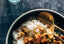 Ginger Peanut Chicken with Coconut Rice Recipe