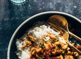 Ginger Peanut Chicken with Coconut Rice Recipe