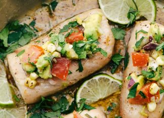 Brown Butter Lime Mahi Mahi with Avocado Salsa
