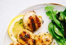 Grilled Lemon Garlic Scallops