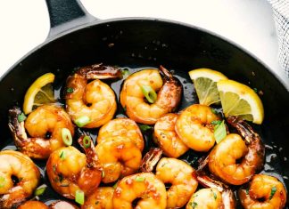 Sticky Honey Garlic Butter Shrimp