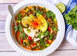Paleo Chicken & Kale Tortilla Soup
