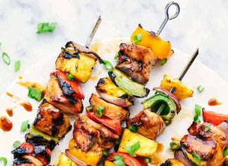 Grilled Hawaiian Teriyaki Chicken Skewers