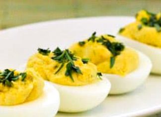 Tarragon-Mustard Deviled Eggs