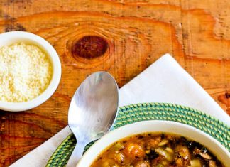 Turkey Soup with Kale, Mushrooms, and Butternut Squash