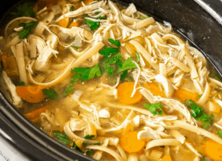 Homemade Crockpot Chicken Noodle Soup