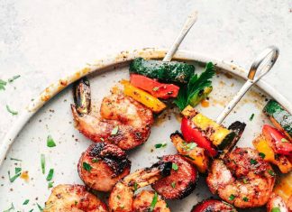 Cajun Shrimp and Sausage Veggie Skewers
