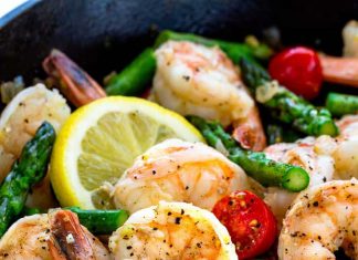 Shrimp and Asparagus Skillet