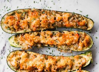 Shrimp Zucchini Boats