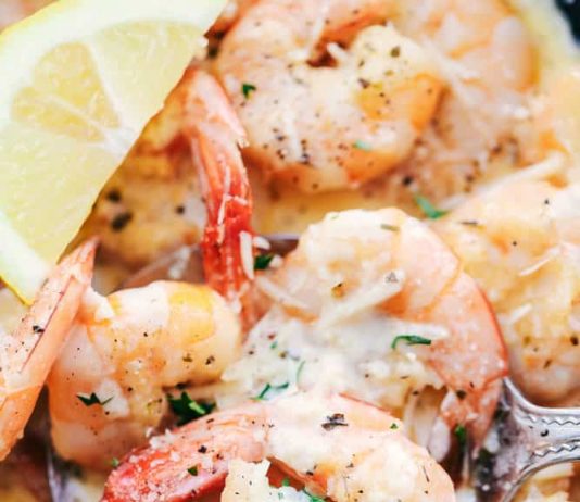 Creamy Parmesan Garlic Shrimp Pasta