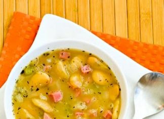 Butter Bean Soup with Ham and Cabbage