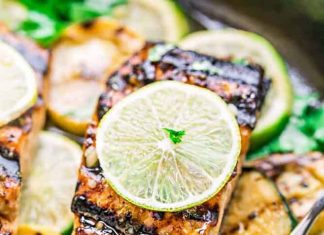 Grilled Honey Lime Salmon