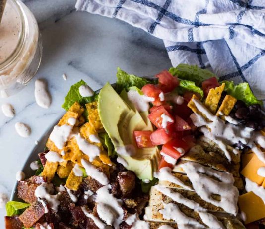 Southwest Grilled Chicken Salad with Candied Bacon