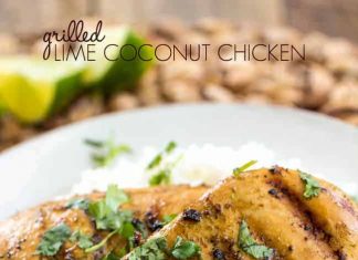 Grilled Lime Coconut Chicken with Coconut Rice