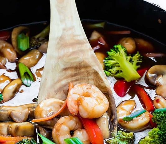 Wonton Shrimp Stirfry