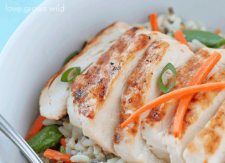 Grilled Citrus Chicken Rice Bowls