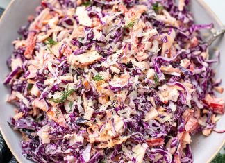 Red Cabbage Coleslaw With Apple & Parmesan