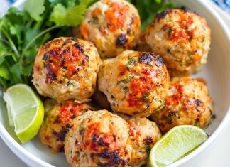 Baked Turkey Zucchini Meatballs (Keto, Whole30)