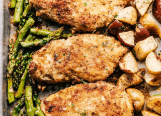 Sheet Pan Crispy Parmesan Garlic Chicken