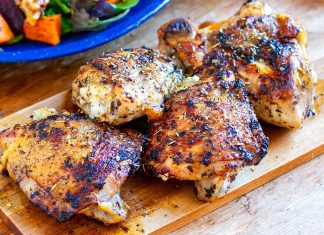 Roasted Chicken Thighs With Oregano Garlic Marinade