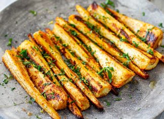 Spiced Roasted Parsnips