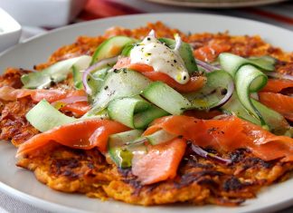 Sweet Potato Rosti with Smoked Salmon Salad (Paleo, Gluten-Free)