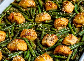 Asian Chicken and Green Beans Sheet Pan Meal