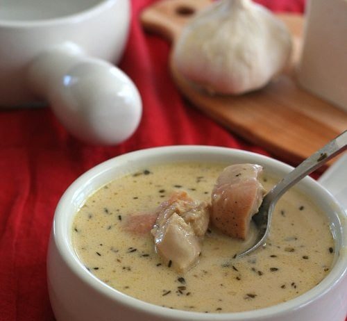 Roasted Garlic Chicken Soup – Low Carb and Gluten-Free
