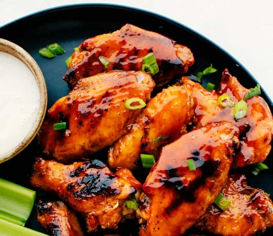 Grilled Honey Buffalo Chicken Wings