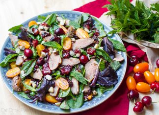 Duck Salad with Balsamic Cherries