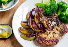Fennel Pork Cutlets With Apples & Onions