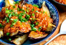 Tomato Miso Roasted Eggplant (Vegan, Low-Carb, Gluten-Free)