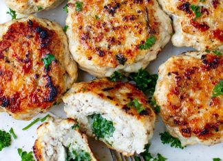 Stuffed Chicken Kiev Patties (Low-Carb, Gluten-Free)