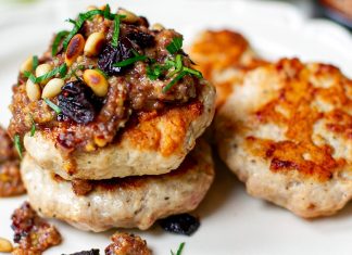 Healthy Turkey Rissoles With Cranberry Pesto